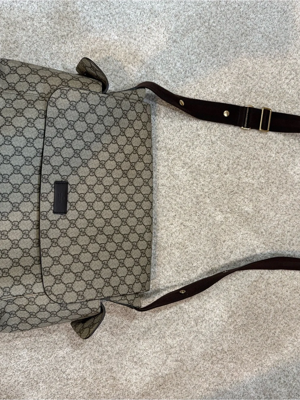 Gucci GG Canvas Messenger Bag - Beige/Grey